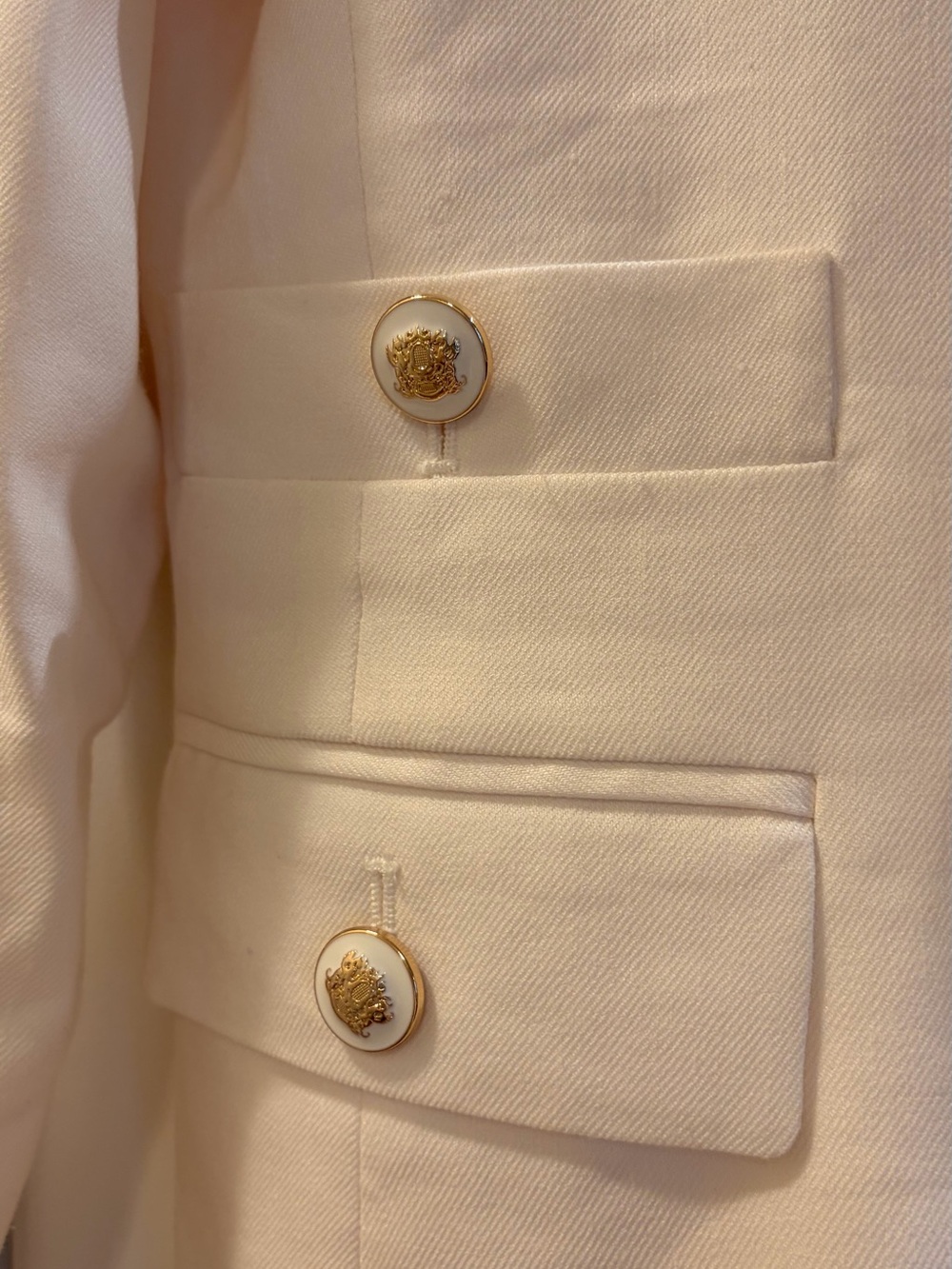 Ann Taylor Ivory Structured Single-Breasted Blazer - Picture 2 of 7